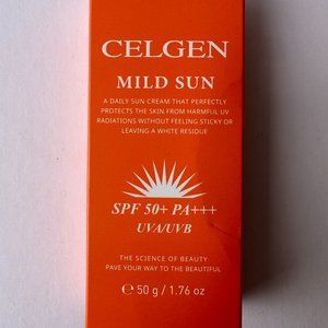 New Celgen Mild Sun SPF50+ PA+++ UVA/UVB Sunscreen Cream